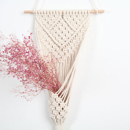 DecorOrnament™  Woven Cotton Net Bag Flower Basket