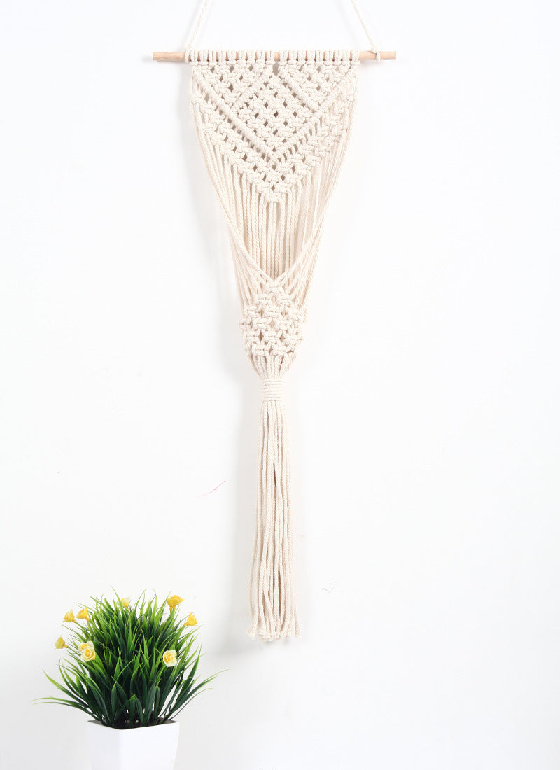 DecorOrnament™  Woven Cotton Net Bag Flower Basket