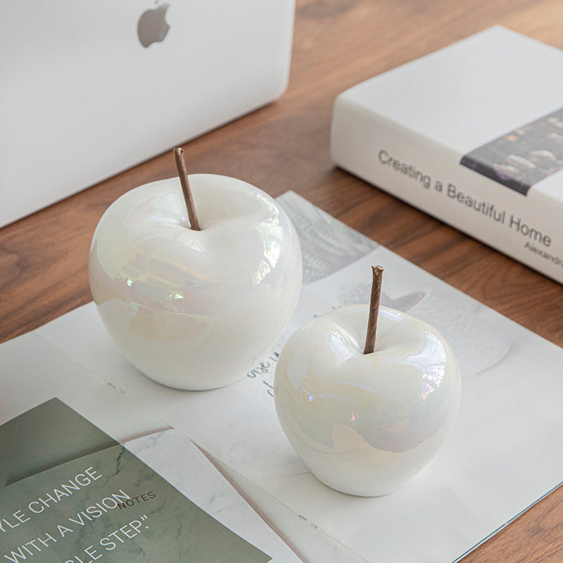 Porcelain Pearl Glaze Apple Ornaments Nordic Home Bedroom Kitchen Home