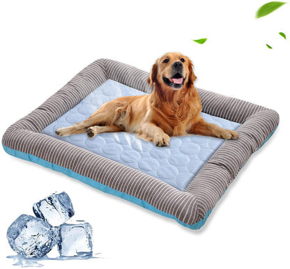 Pet Cooling Bed™ Pad Κρεβάτι για σκύλους Γάτες Puppy Kitten Cool Mat Κουβέρτα για κατοικίδια Ice Silk Υλικό Μαλακό για Καλοκαιρινό ύπνο Ροζ Μπλε Αναπνεύσιμο